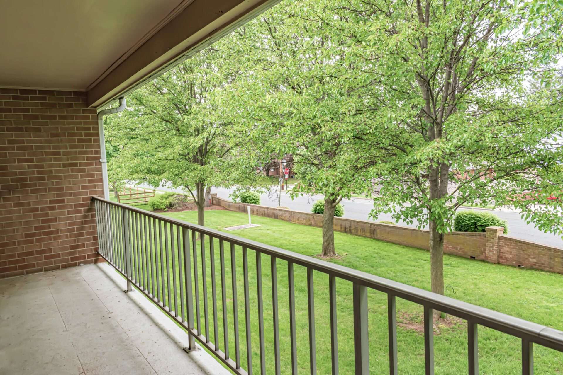 Westover Village balcony from apartment overlooking trees