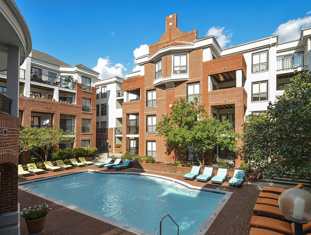 Waterloo Place Apartments pool with loungers