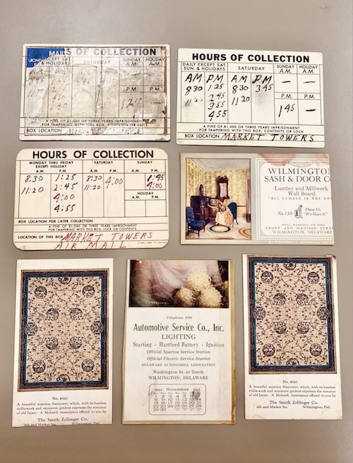 Historic mail collection pieces found from the early 1900s