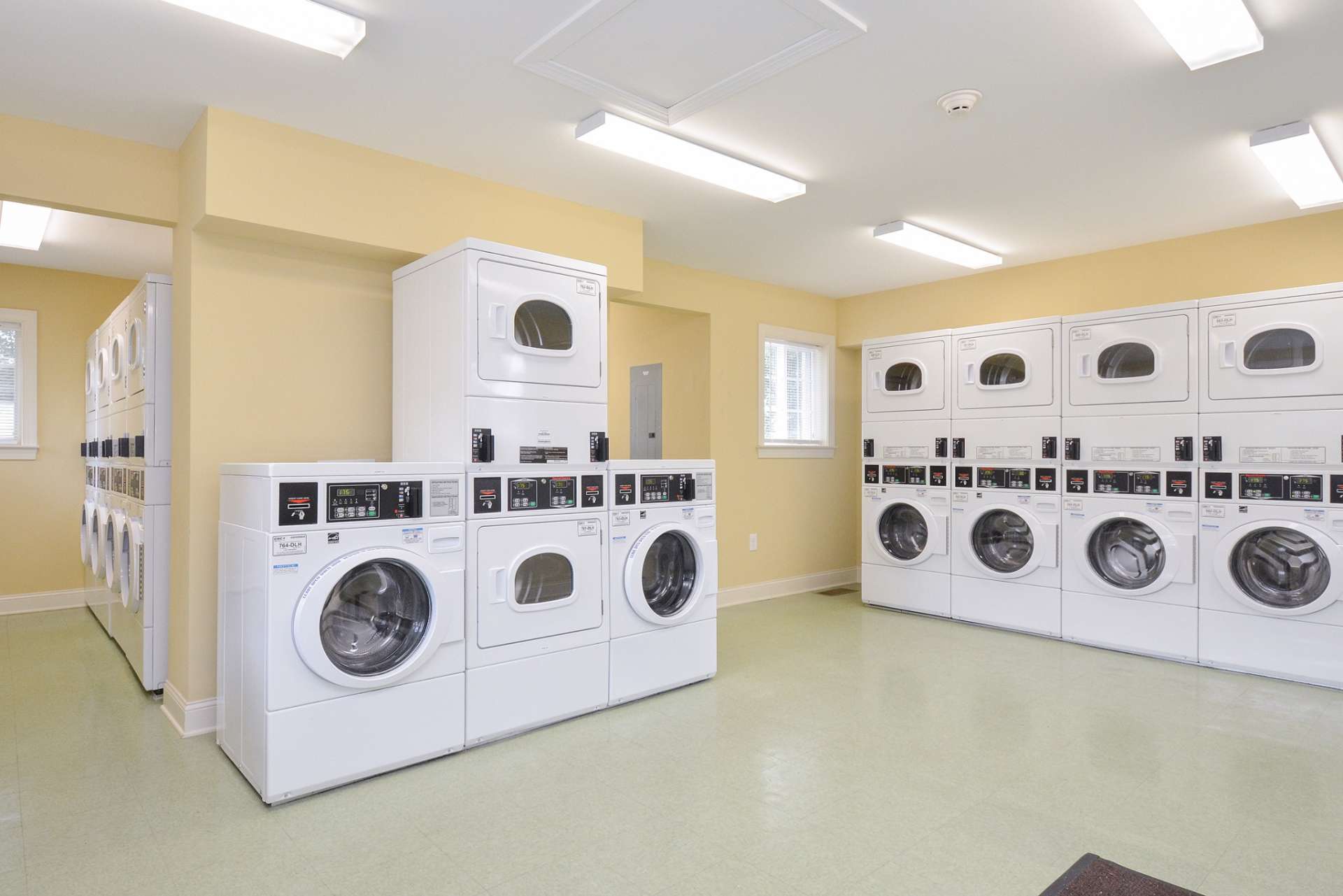 Resident laundry room at Greenville on 141 Apartments and Townhomes.
