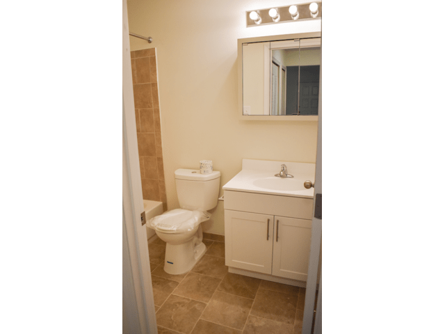 Willow Ridge Village Apartments bathroom with a vanity and tiling